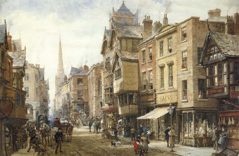 Louise Rayner The Cross,Eastgate,Chester